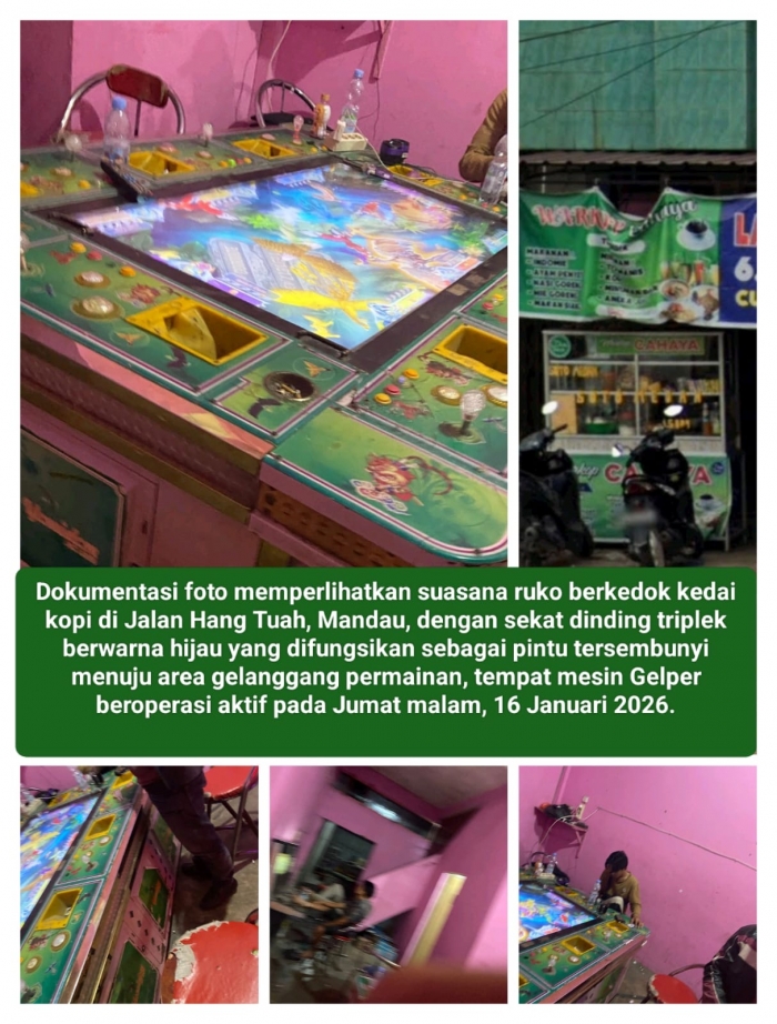 Duri Darurat Judi Mesin: Meja Ikan di Jalan Hang Tuah Beroperasi Bebas, Di Mana Penegak Hukum?