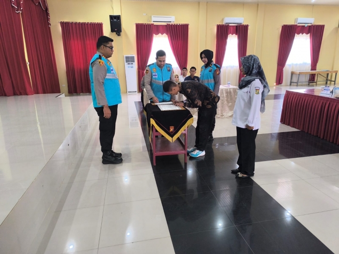 Pakta Integritas Penerimaan Bintara Brimob di Polres Kampar, Kapolres: Jaring Bibit Unggul dengan Jujur!