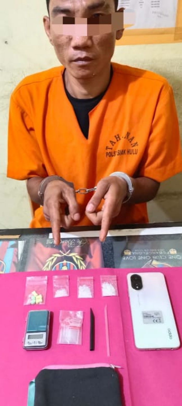 Polsek Siak Hulu Tangkap Pelaku Narkoba, Sabu-sabu dan Pil Ekstasi Diamankan!