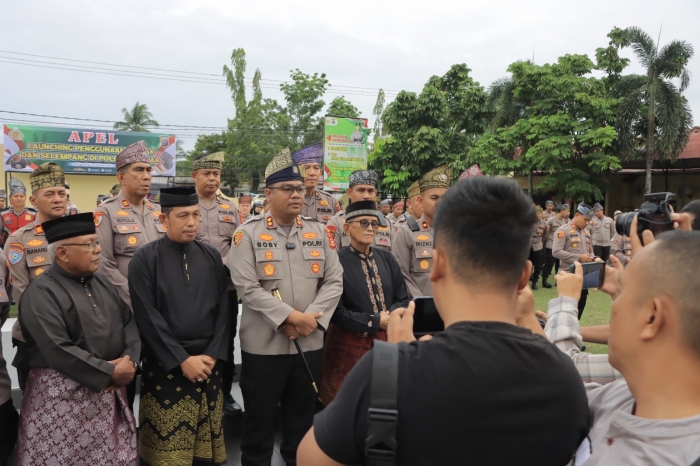 Polres Kampar Berkibar dengan Tanjak dan Selempang, Lestarikan Budaya Melayu Riau!