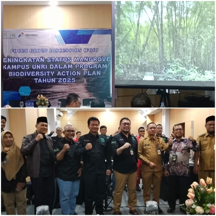 Acara Universitas Riau & PT.Pertamina Internasional Dumai. Mengadakan Focus Group Discussion Peningkatan Status Mangrove Kampus UNRI.