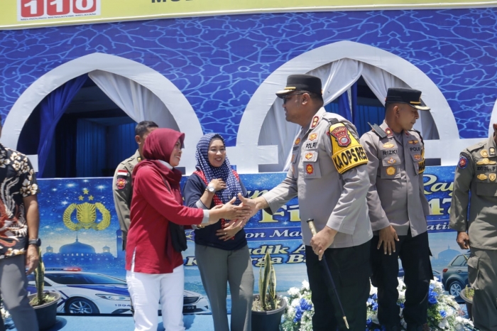 Kapolres Kampar Tinjau Langsung Posko Mudik, Pastikan Kesiapan Personel dan Distribusikan