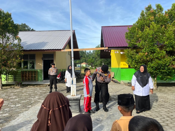 Kasat Samapta Sapa SDN 002 Sipungguk, Green Policing Tumbuhkan Cinta Lingkungan Sejak Dini!