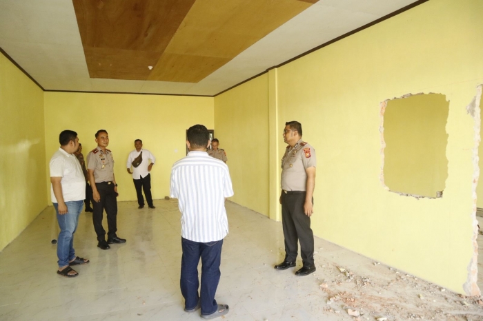 Kapolres Kampar Kunjungi Proyek SPPG Desa Tanjung, Minta Pekerjaan Tepat Waktu