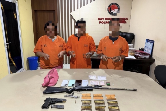 Satresnarkoba Kampar Berhasil Ungkap Jaringan Narkoba, Sita Sabu dan Senjata Rakitan