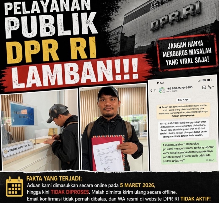 Pelayanan Pengaduan DPR RI Disorot: Wiranto B Manalu Lamban Dan Tidak Responsif