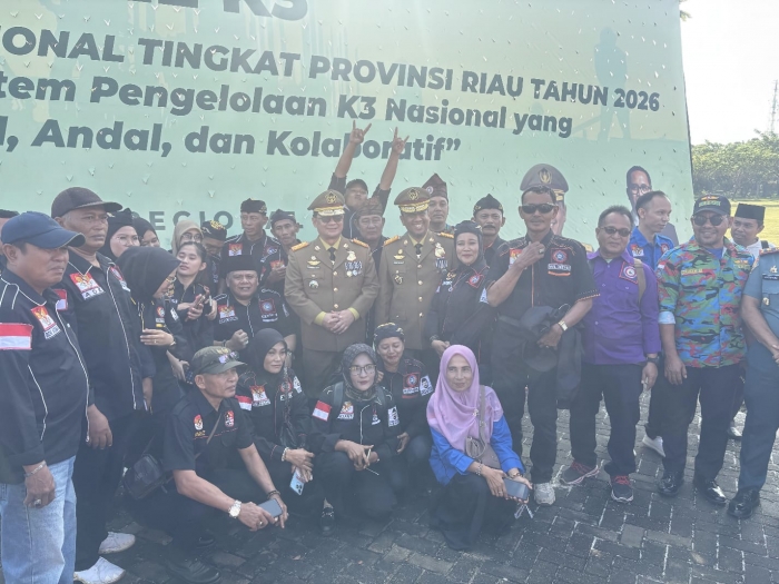 KEGIATAN  BULAN K3 NASIONAL TINGKAT PROVINSI RIAU TAHUN 2026 Digelar di PTPN IV Regional III, K SPSI Turut Ambil Peran Aktif